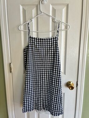 American Eagle Outfitters Black and White Gingham Mini Dress